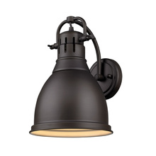  3602-1W RBZ-RBZ - Duncan 1 Light Wall Sconce in Rubbed Bronze with a Rubbed Bronze Shade